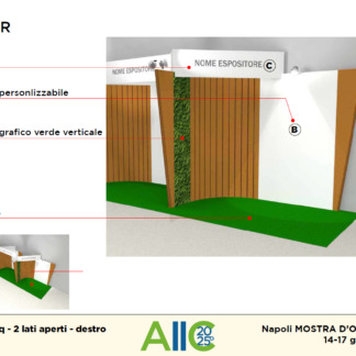 STAND PREALLESTITO 3X2- 2Lati Liberi Destra