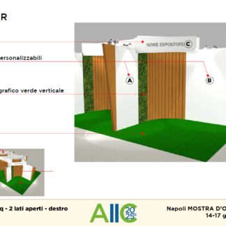 STAND PREALLESTITO 3X3- 2Lati Liberi Destra