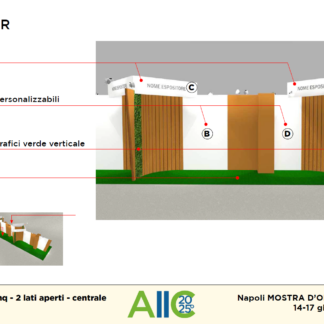 STAND PREALLESTITO 12 mq - 1Lato Libero