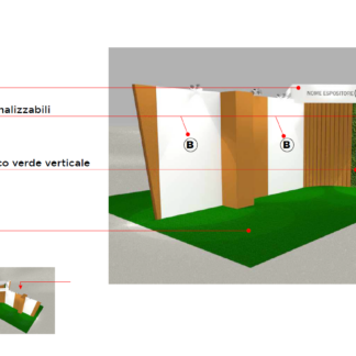 STAND PREALLESTITO 18 mq- 2Lati Liberi sinistra