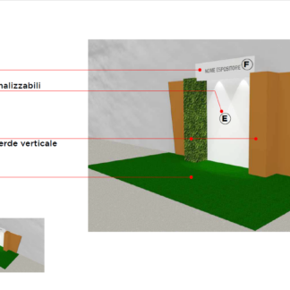 STAND PREALLESTITO 12 mq- 3Lati Liberi